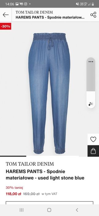 NOWE tom tailor spodnie 38 M