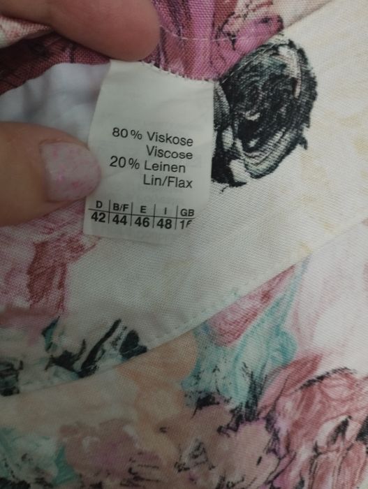 Vintage spódnica w kwiaty, lata 90, rozmiar 44