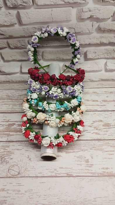 Обруч, ободок з квітів ,обруч ручної роботи