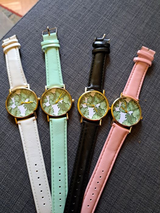 Zegarek na rękę liście monstery. Nowy. 4 kolory do wyboru.