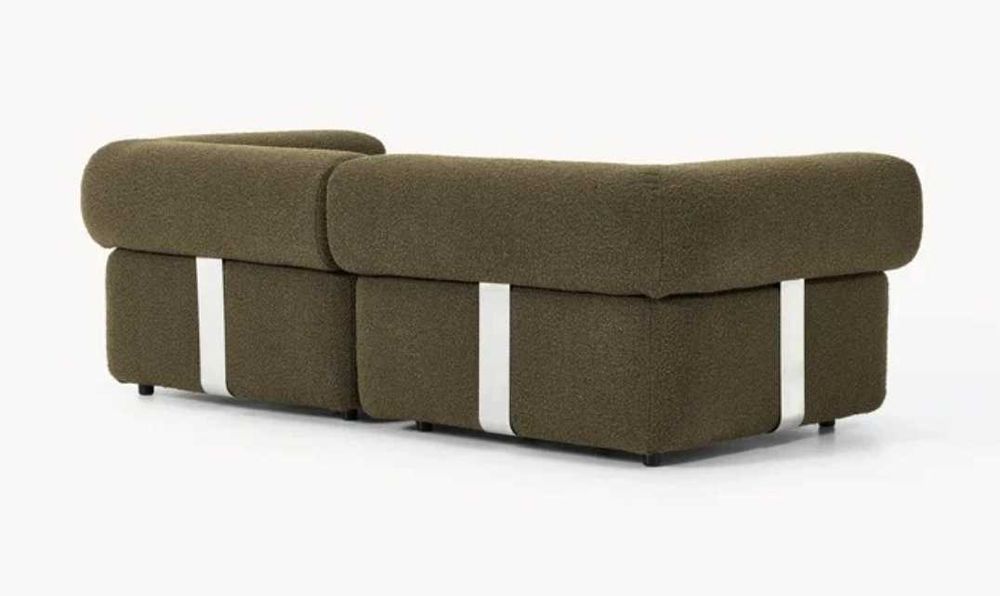 Sofa modułowa Bouclé 216 cm x 110 cm x 71 cm (2-osobowa)