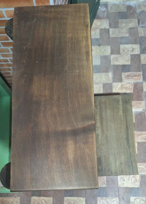 Genuflexório Antigo em Madeira com Painel Retrátil (Sem Bicho)