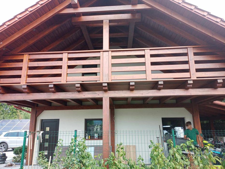 Balustrada balkonowa drewniana