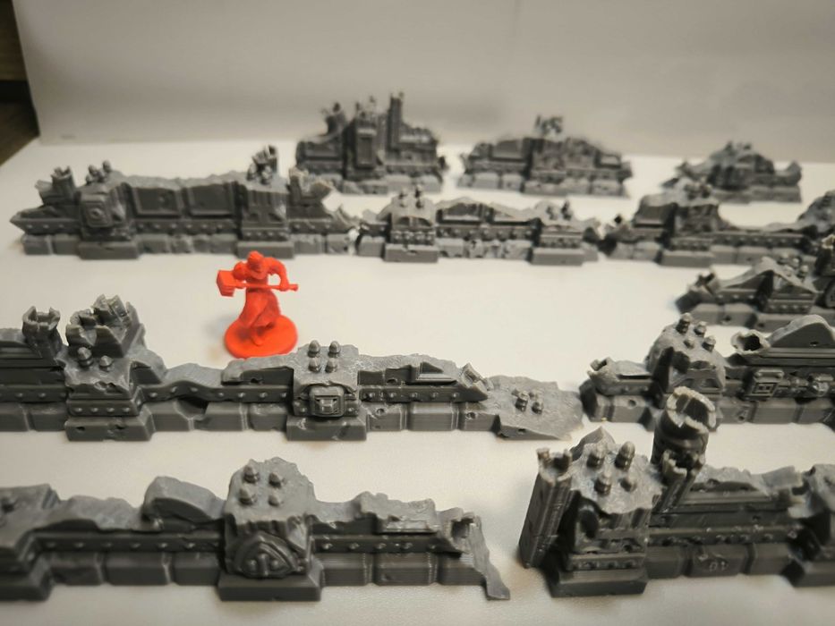 Małe zrujnowane murki SCI-FI Zestaw RPG Diorama Makieta Wargaming