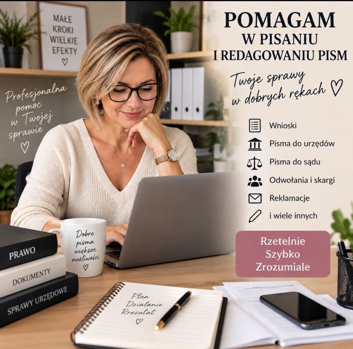 POMAGAM  w pisaniu i redagowaniu pism
