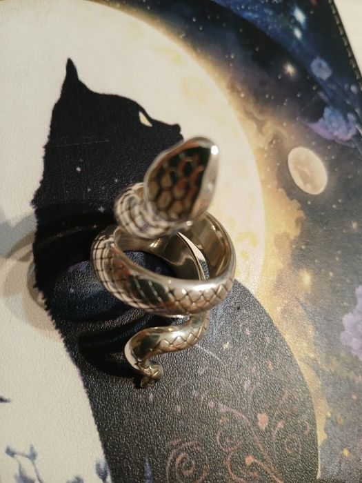 Anel serpente em prata 925