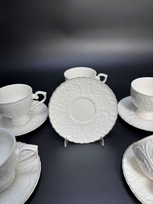 Чайний сервіз 12 предметів на 6 персон | фарфор | набір чашок