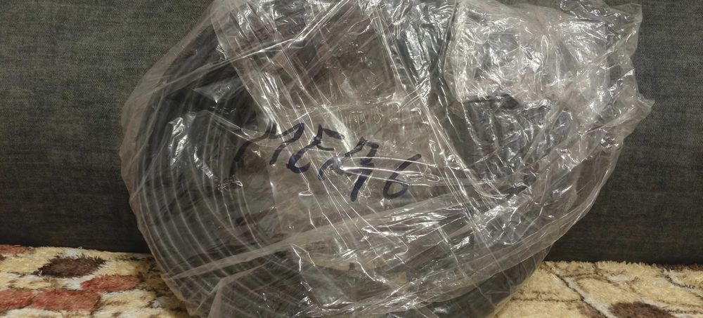 Продаю інтернет кабель 40 метрів Cat5e зовнішній (мідь, 8 жил, 1 Гбіт, чорний)