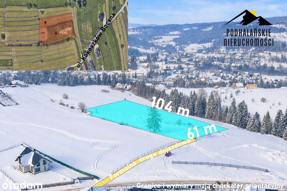 Duża działka budowlana  z widokiem pod inwestycję