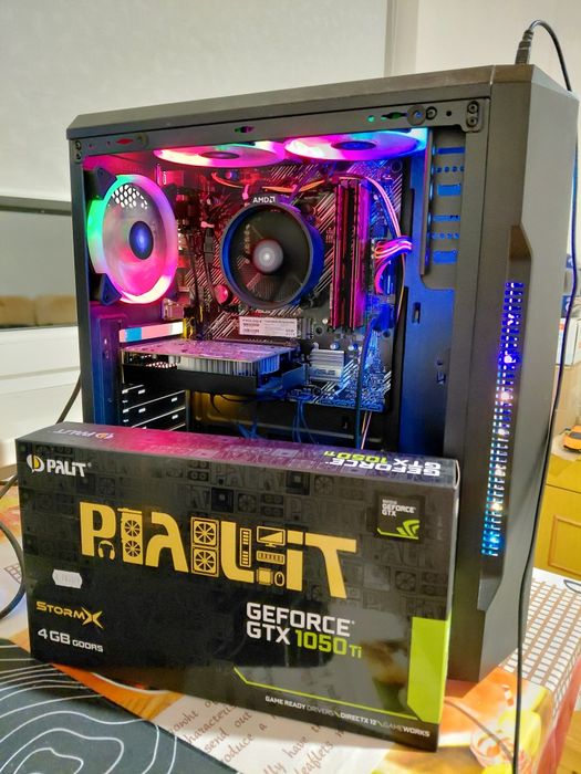 ОЗУ DDR4 (16GB), AMD RYZEN 5 5500, NVIDIA 1050 TI 4GB
