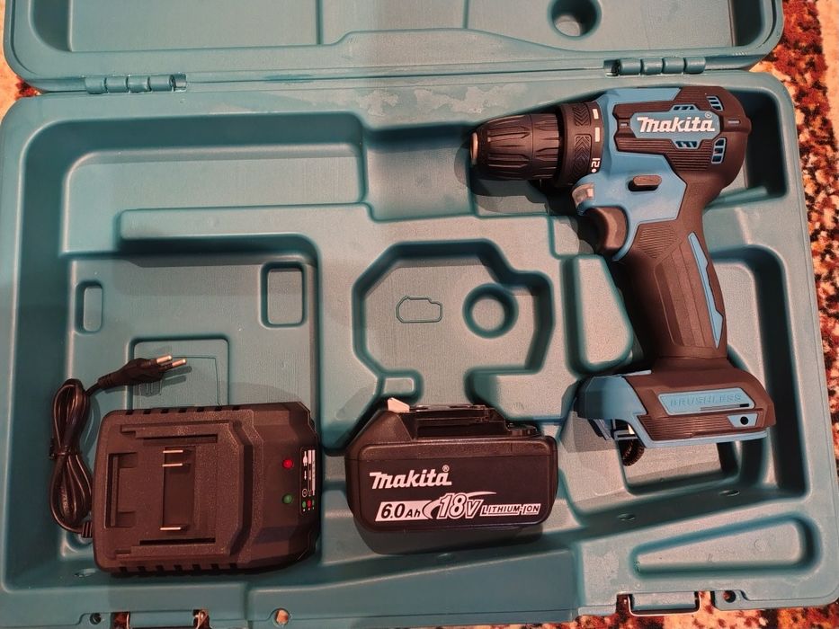 Wkrętarka akumulatorowa Makita 18V 6.0Ah – zestaw z ładowarką i walizk