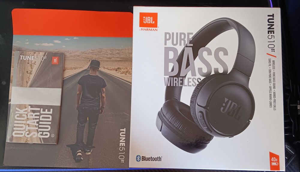 Auscultadores JBL Tune 510 BT Bluetooth Pretos