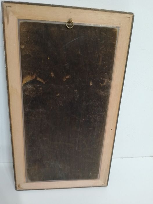 Stary obraz  sygnowany, drewniany