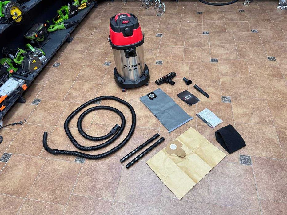 Пилосос STORM бак 30 л., З нержавійки, Синхронний старт Гарантія 12міс