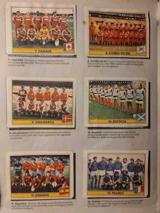 Raro álbum de cromos do campeonato do mundo de futebol de 86