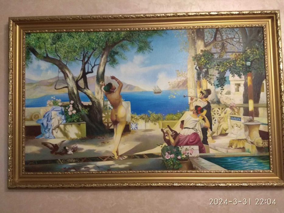 Картина Італія, полотно, олія, в рамі.