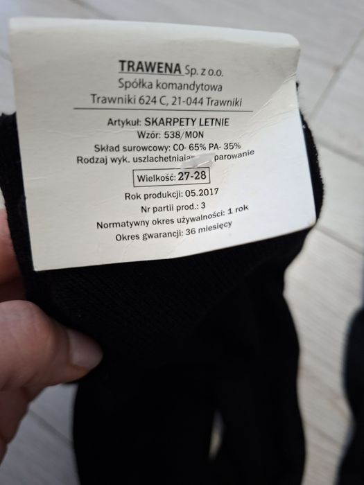 Skarpety letnie 538/MON rozmiar 27-28