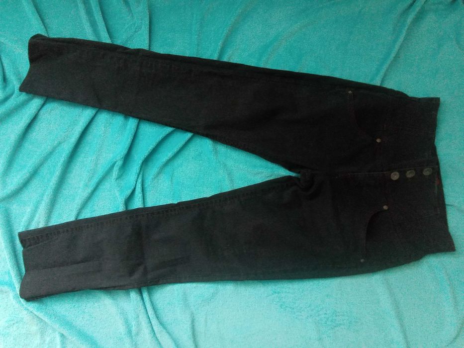 Spodnie damskie młodzieżowe styl jeansu haft pasek 40