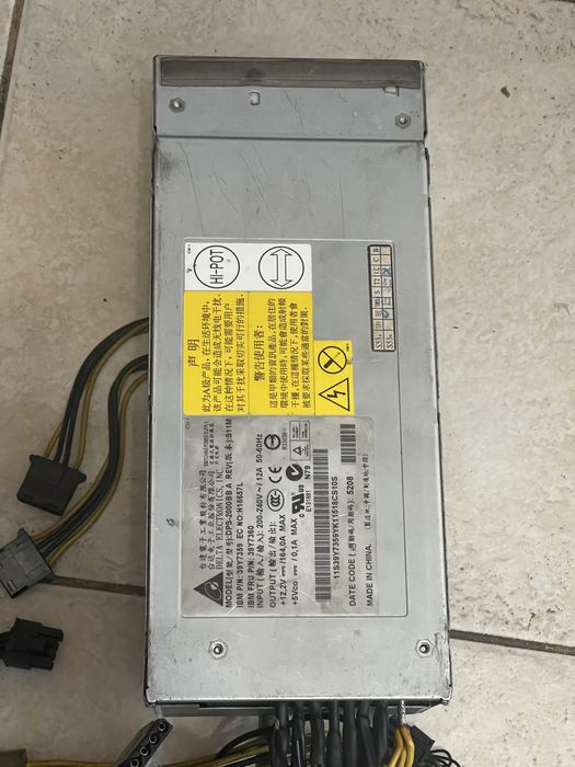 Серверний блок живлення Delta DPS-2000BB 2000W (IBM) розпаяний під 12V