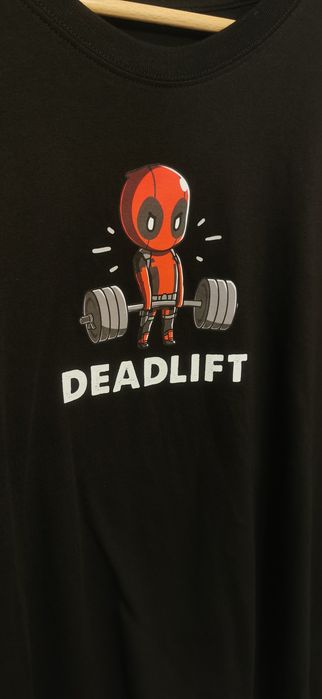Koszulka - Deadpool Deadlift GYM T-shirt na siłownię (Rozmiar M)
