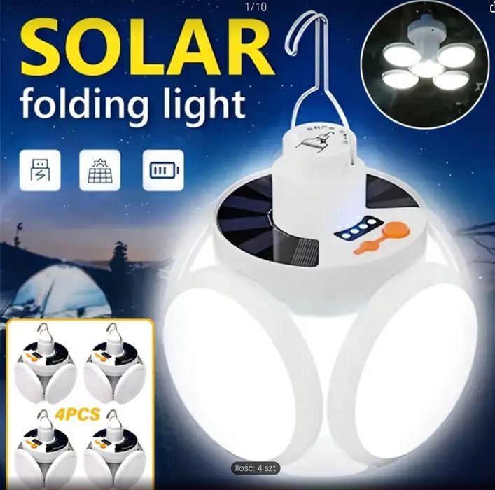Lampa solarna led rozkladana