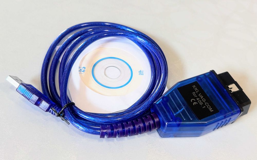 Діагностичний кабель VAG KKL 409.1 CH340T OBD2-USB з диском