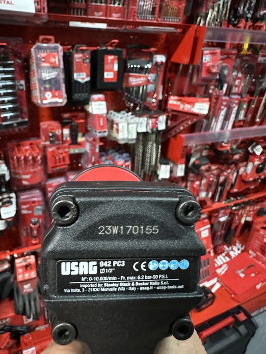 Пневмогайковерт USAG 942 PC3 1/2 Гайковерт пневматичний 861 Нм
