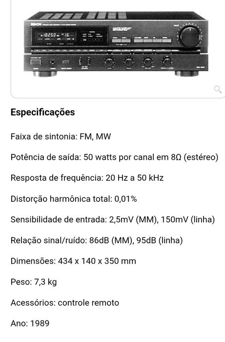 Amplificador sintonizador Denon