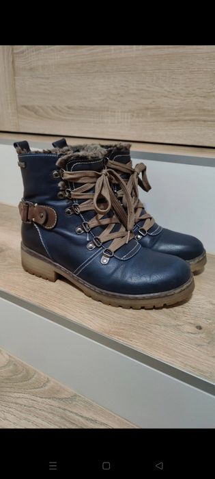 Zimowe buty granatowe r.38