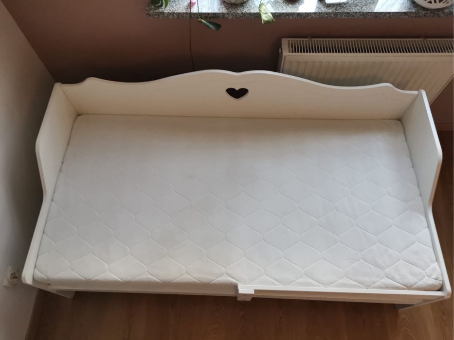 Lozeczko drewniane dzieciece biale