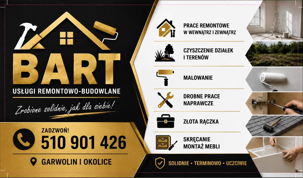 Profesjonalne prace remontowe, porządkowe i ogrodowe | Garwolin i okolice