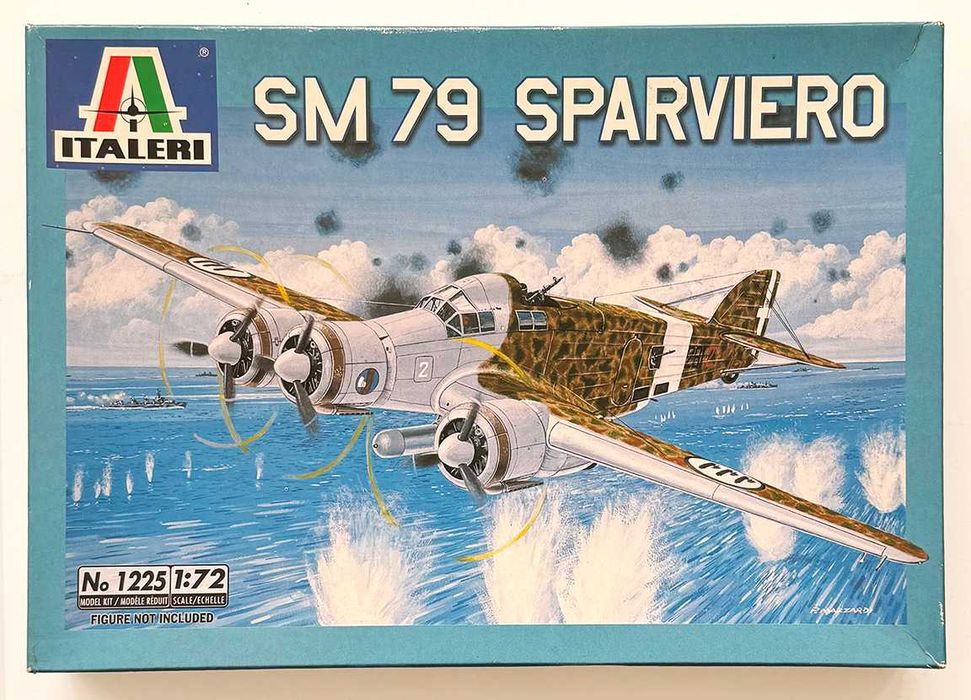 Italieri_SM 79 Sparviero. Esc.1:72. Completo e como novo.