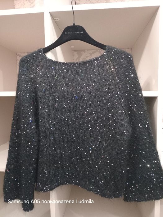 Свитер черный мохер