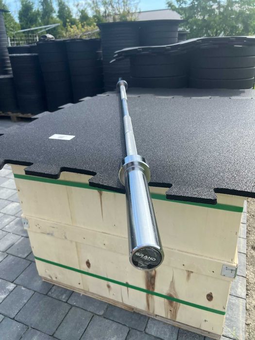 Gryf Olimpijski Grand 180cm 50mm 15kg 28mm Łożyskowany do 300kg