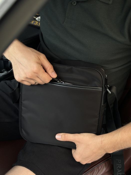 Мужская сумка Prada чоловіча сумка месенджер барсетка слінг