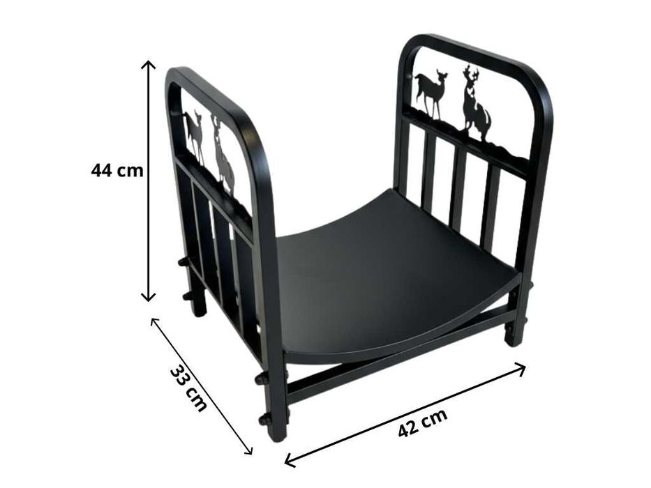 Kosz Na Drewno Kominka Kominkowe Stojak Metalowy Pojemnik Jeleni