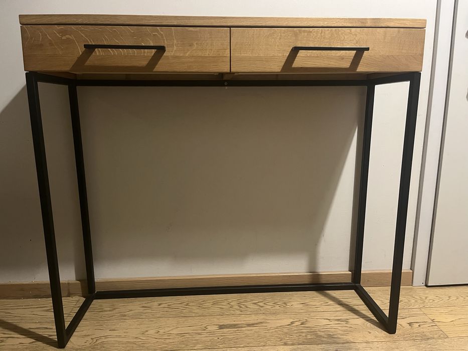 Konsola z litego drewna dębowego