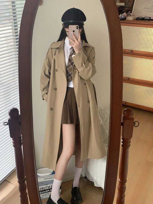 Бежевий плащ високої якості • Ідеальний на весну та осінь • Новий