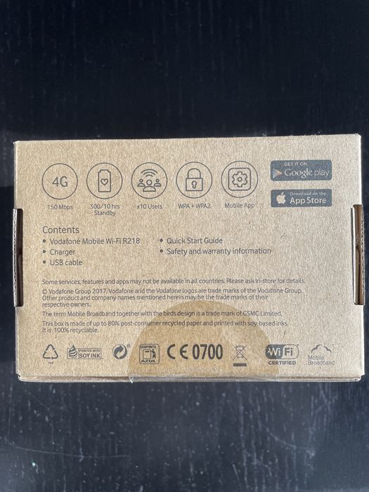 Vendo hotspot Vodafone Mobile Wi-Fi R218 NOVO