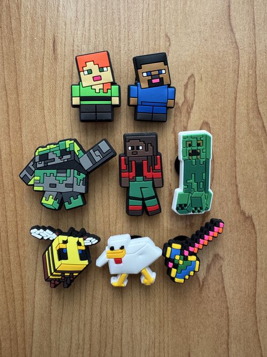 Minecraft Crocs przypinki 8 sztuk