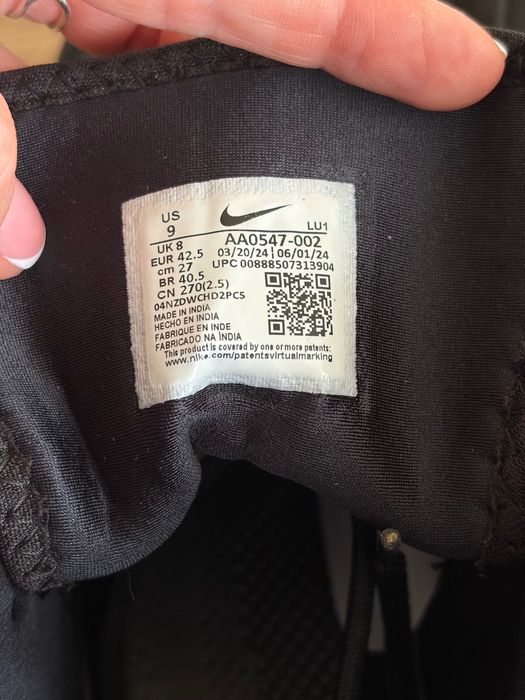 Кеди чоловічі Nike чорні 42 розмір