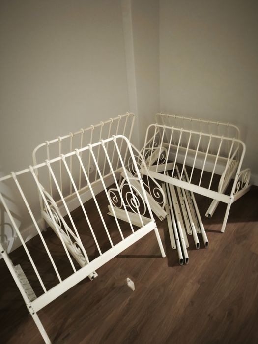 cama completa estrado e colchão metal extensíveis