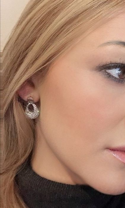 Esprit срібні сережки - пусети, цирконій