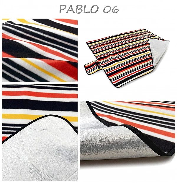 Koc PIKNIKOWY plażowy mata plażowa DUŻA XXL 200x200 z izolacją wodoopo