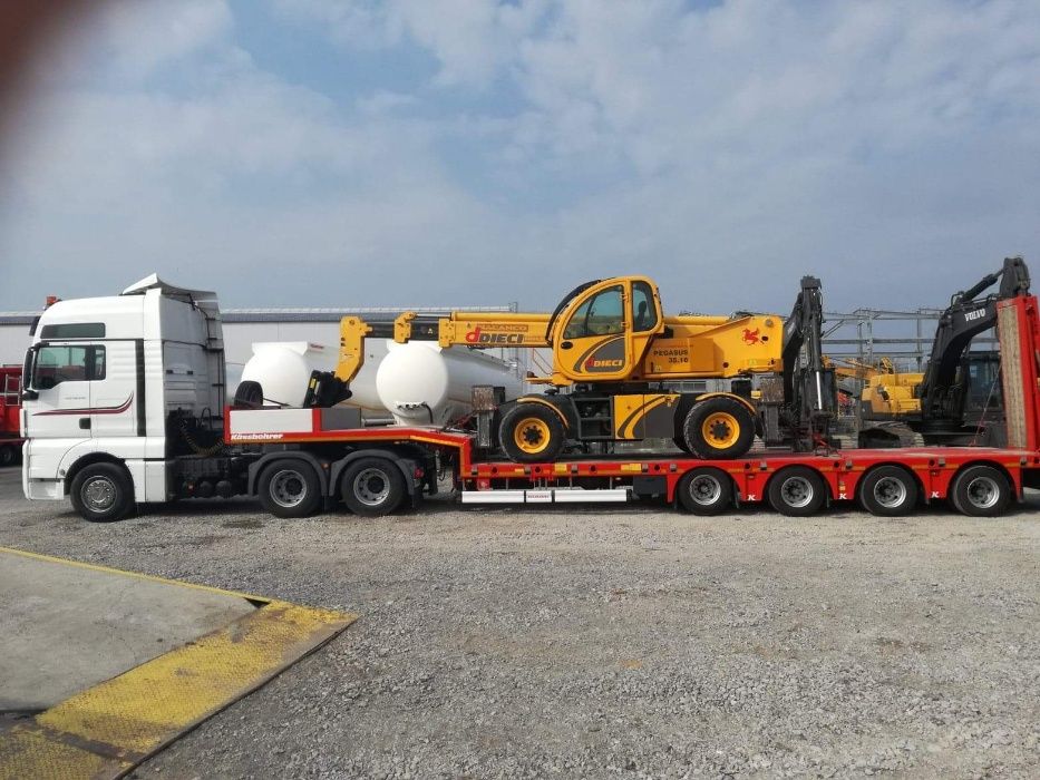 Transport niskopodwoziowy, przewóz maszyn i materiałów, Wywrotki,