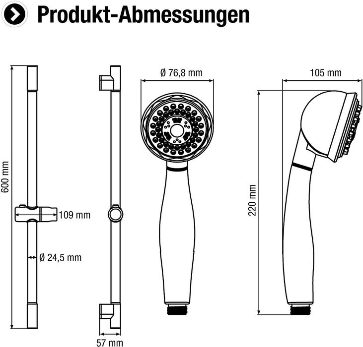 Zestaw prysznicowy, natryskowy CORNAT - markowy, kompletny - NOWY
