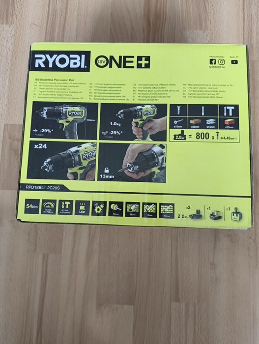 Ударна дриль-шуруповерт Ryobi RPD18BL-2C20S