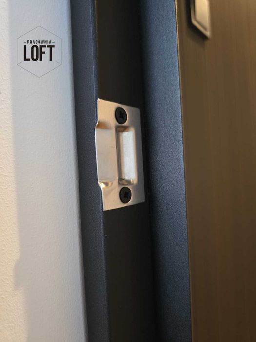 Drzwi loft na wymiar stal + szkło | industrialne czarne PREMIUM