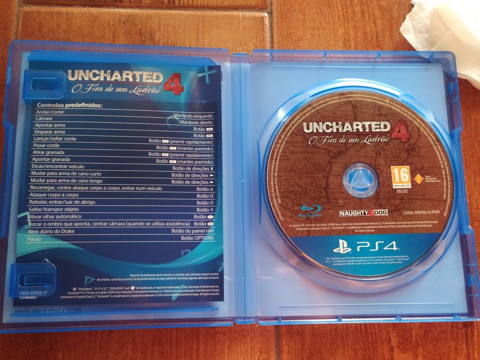 Uncharted 4 o fim de um ladrão PS4