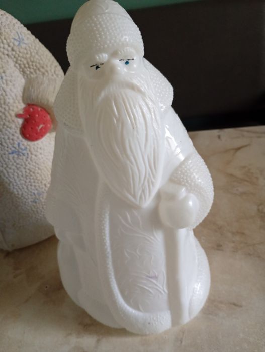 Дед Мороз под ёлку,огромный,пластмассовый,советский.Винтаж.